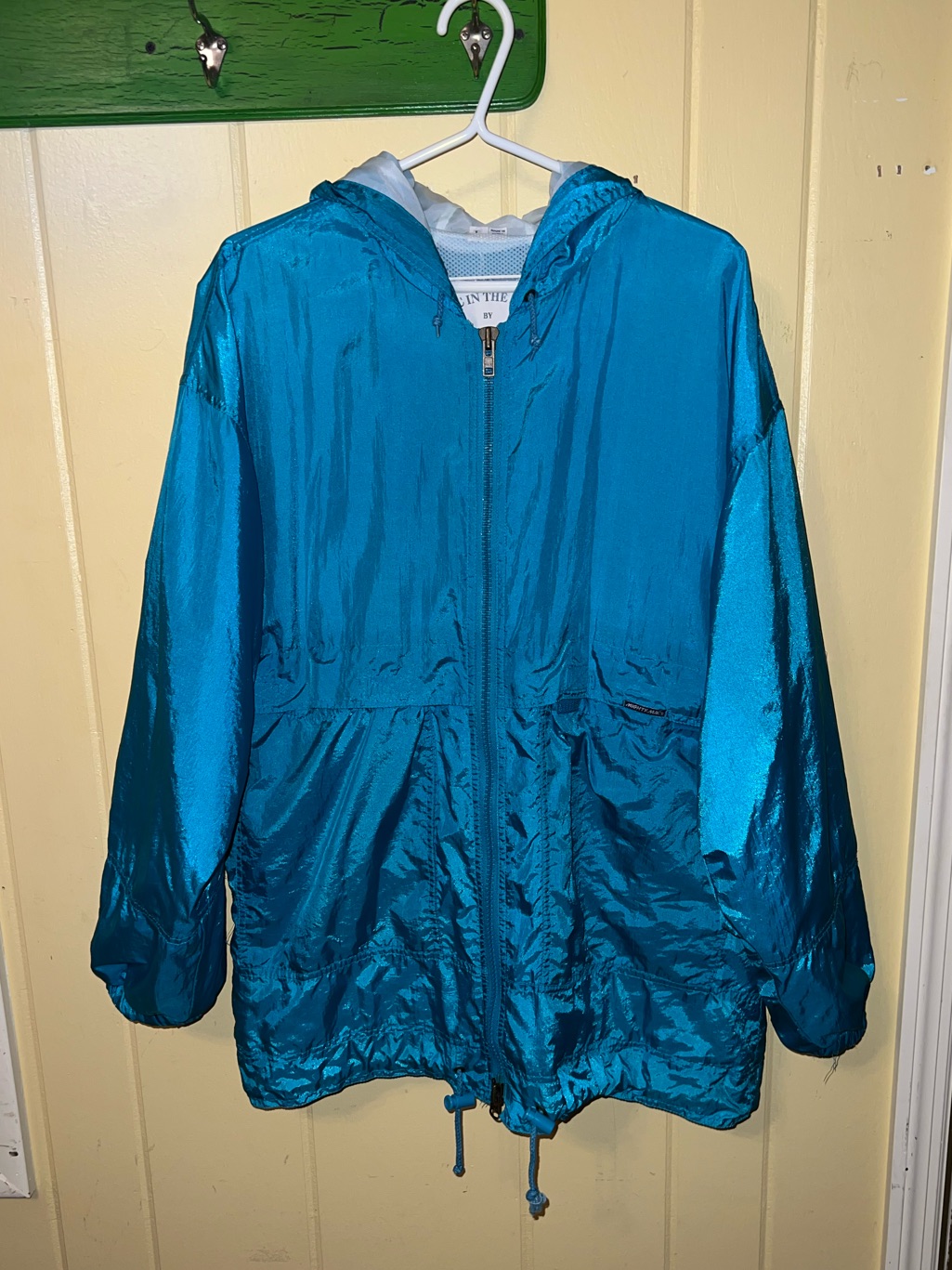 Mighty Mac Vintage Jac In The Sac Blue Nylon Hooded Windbreaker Jacket Size L